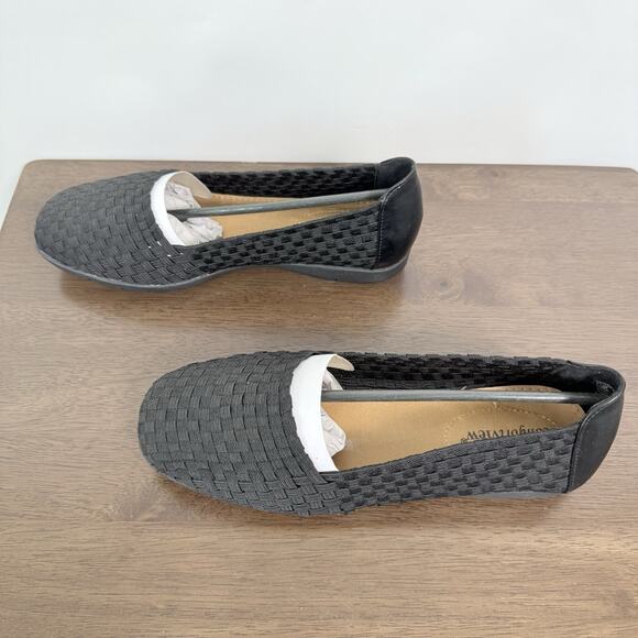 ComfortView Bethany Slip On Woven Black Flats Womens Size 7.5 Casual Office - Picture 4 of 6